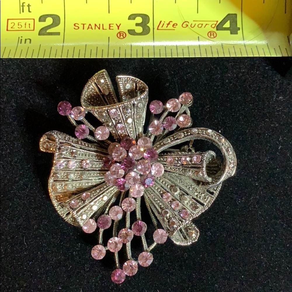 Lavender/Purple,& Marquisette Vintage Retro Brooch - Picture 7 of 7